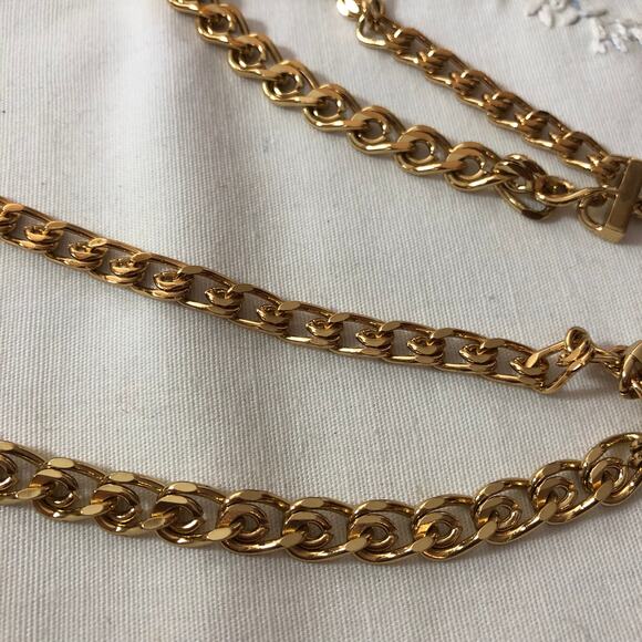 Kate Spade NEW Bib Collar Necklace Signed Chunky Gold Double Layer Geometric - Picture 11 of 11